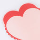 Scalloped Heart Paper Placemats (x12)