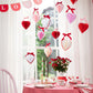 Honeycomb Bow Heart Decorations