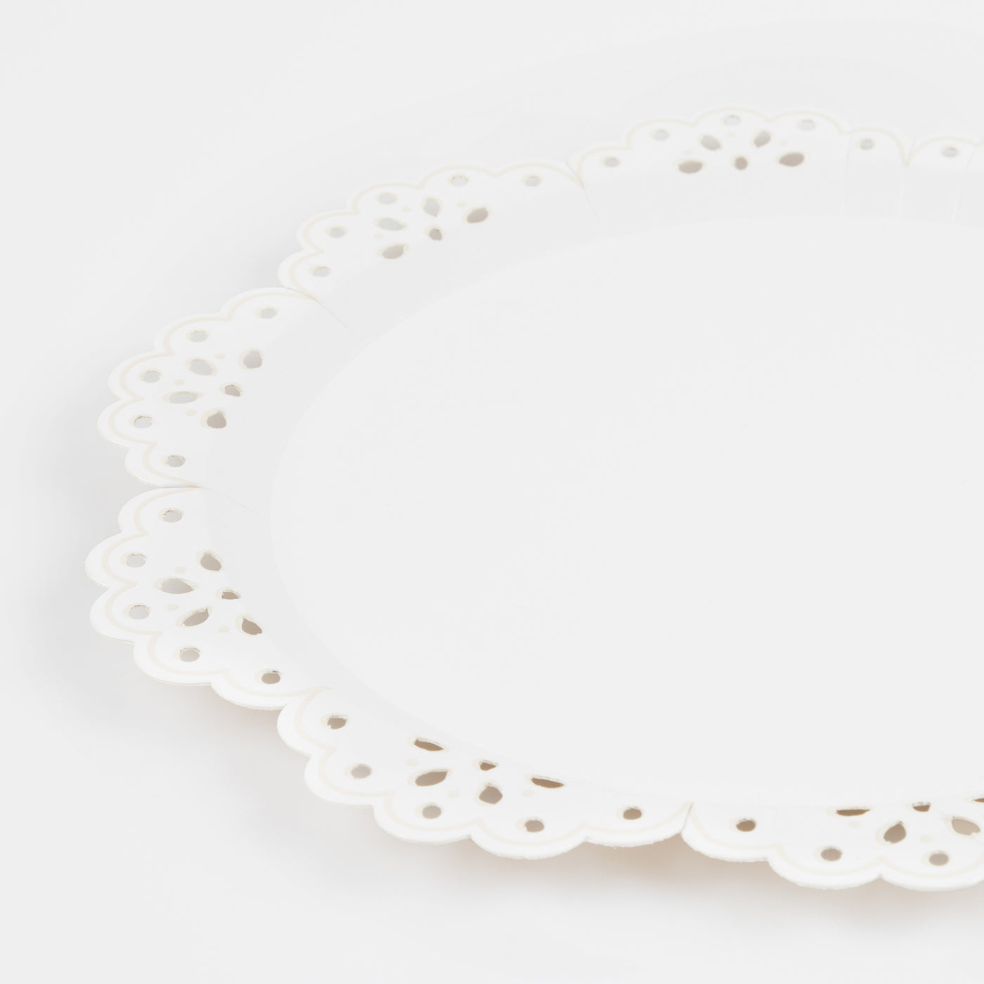 Broderie Anglaise Lace White Side Plates