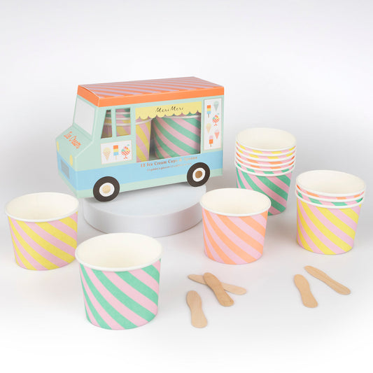 Ice Cream Cups & Spoons