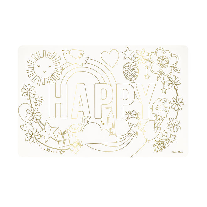 Happy Icons Colouring Placemats