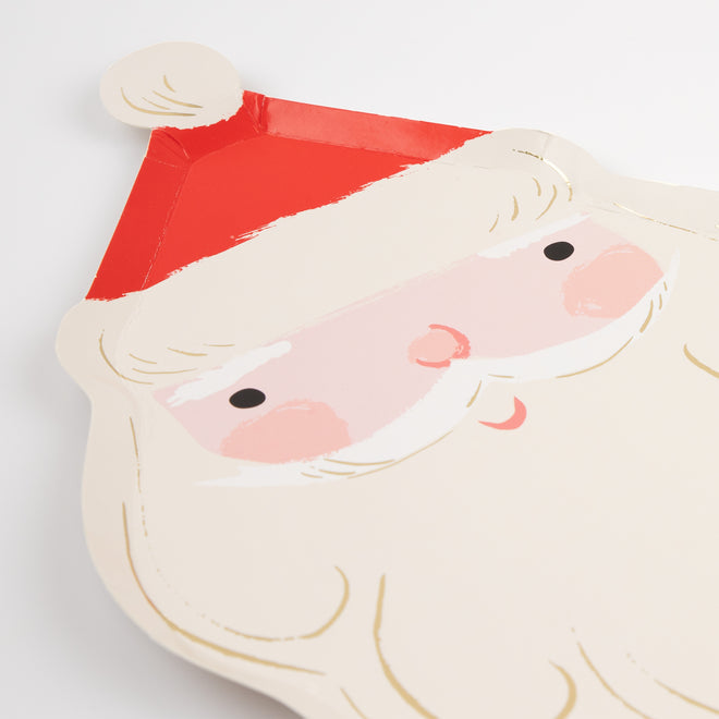 Jolly Christmas Santa Plates