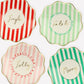 Christmas Striped Dinner Plates