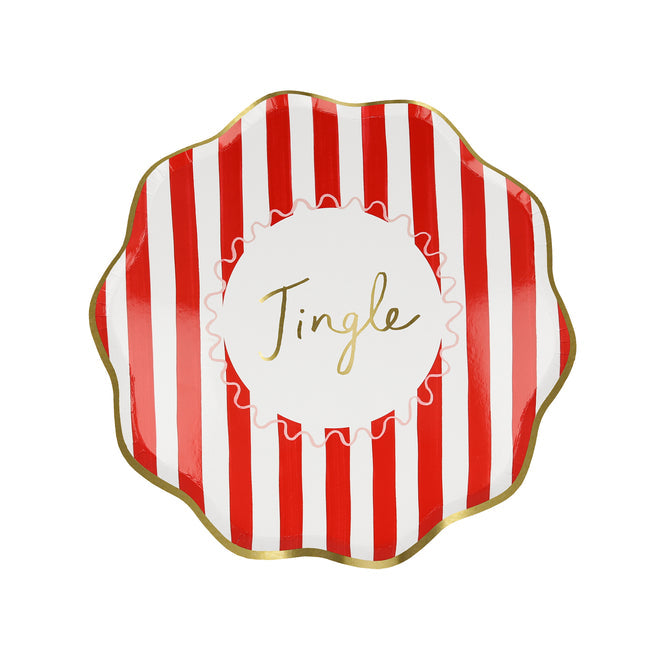 Christmas Striped Side Plates