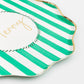 Christmas Striped Dinner Plates