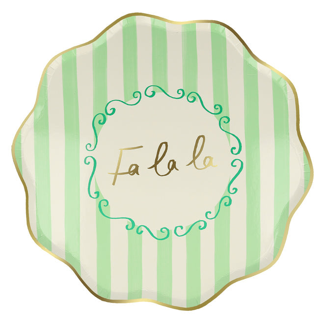 Christmas Striped Dinner Plates