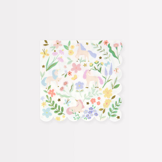 Meadow Unicorns Small Napkins