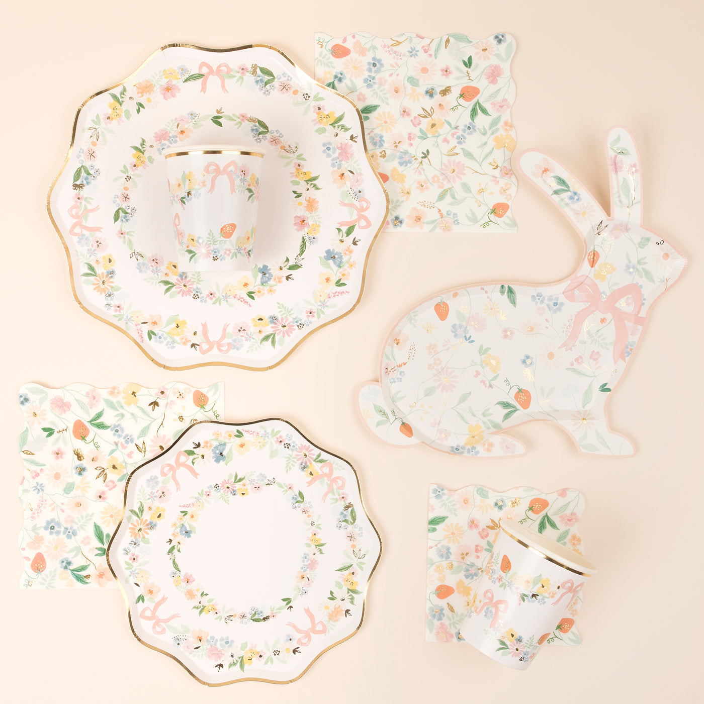 Elegant Floral Cups