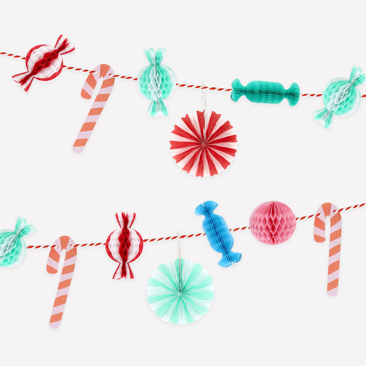 Christmas Candy Honeycomb Garland