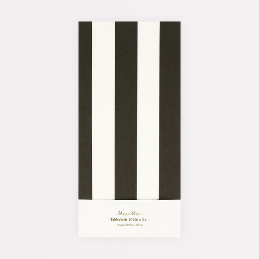Black Striped Tablecloth