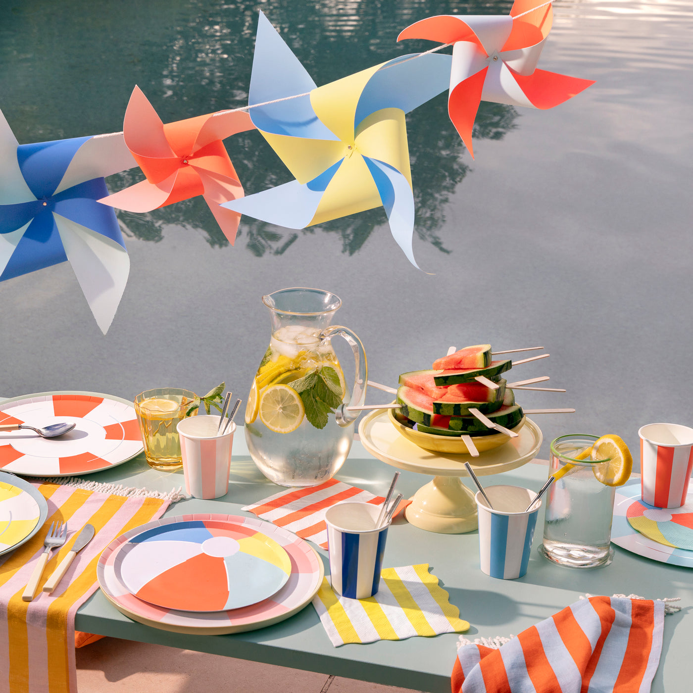 Pool Float Dinner Plates