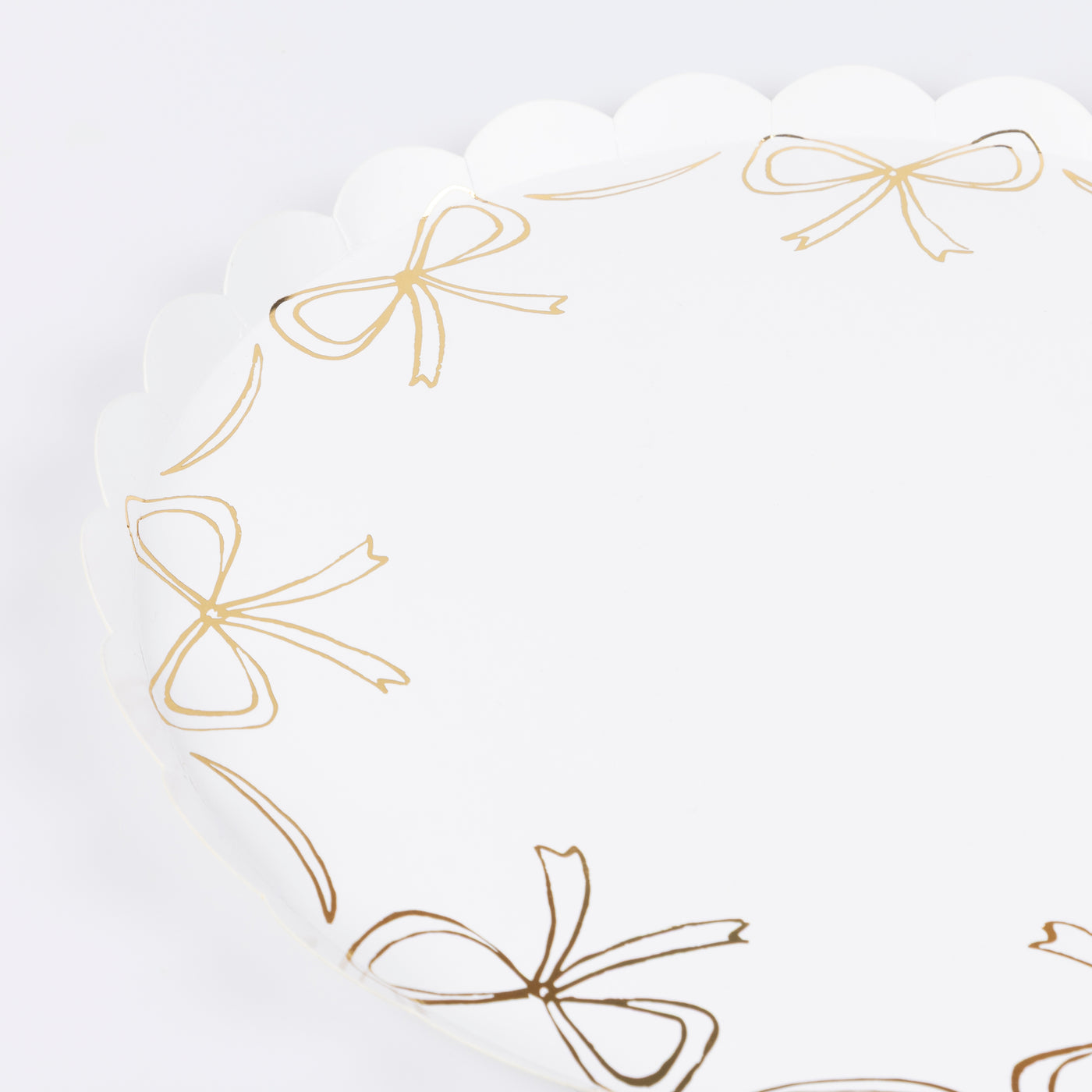 Gold Bow Dinner Plates