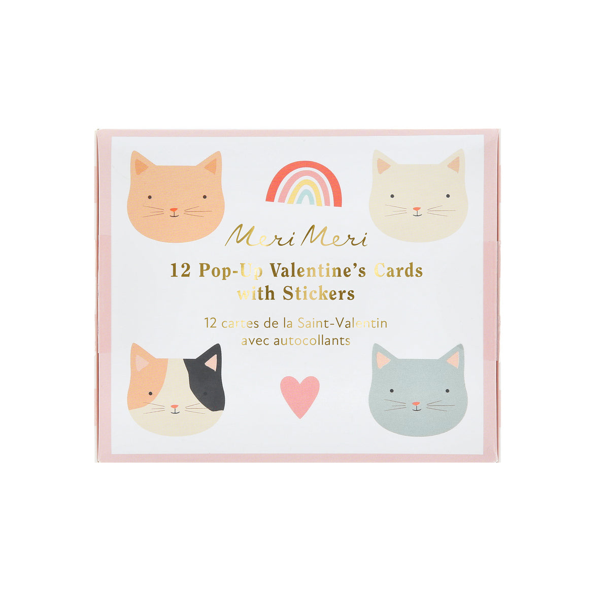 Cat Valentine's Cards & Stickers Set (x12)