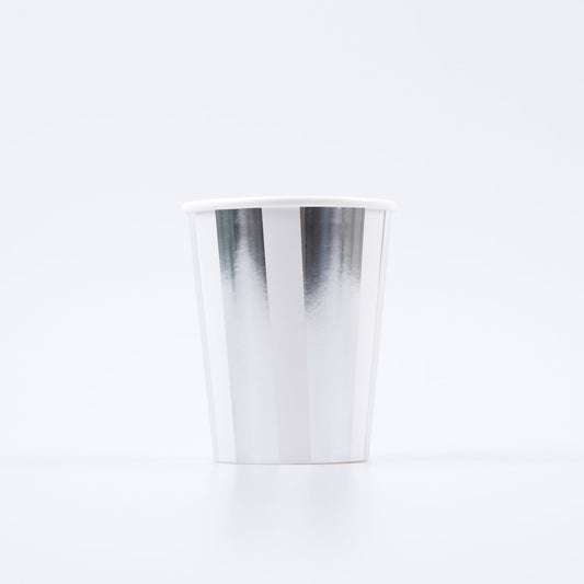 Silver Stripe Cups