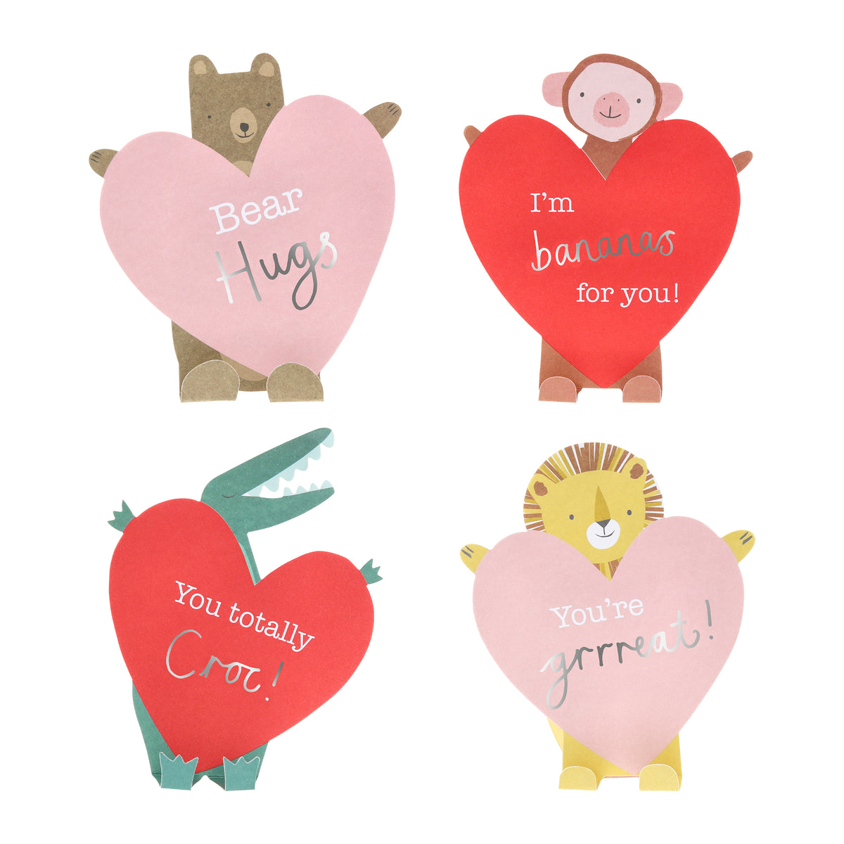 School Bus Valentine's Card & Bracelet Sets (x12)