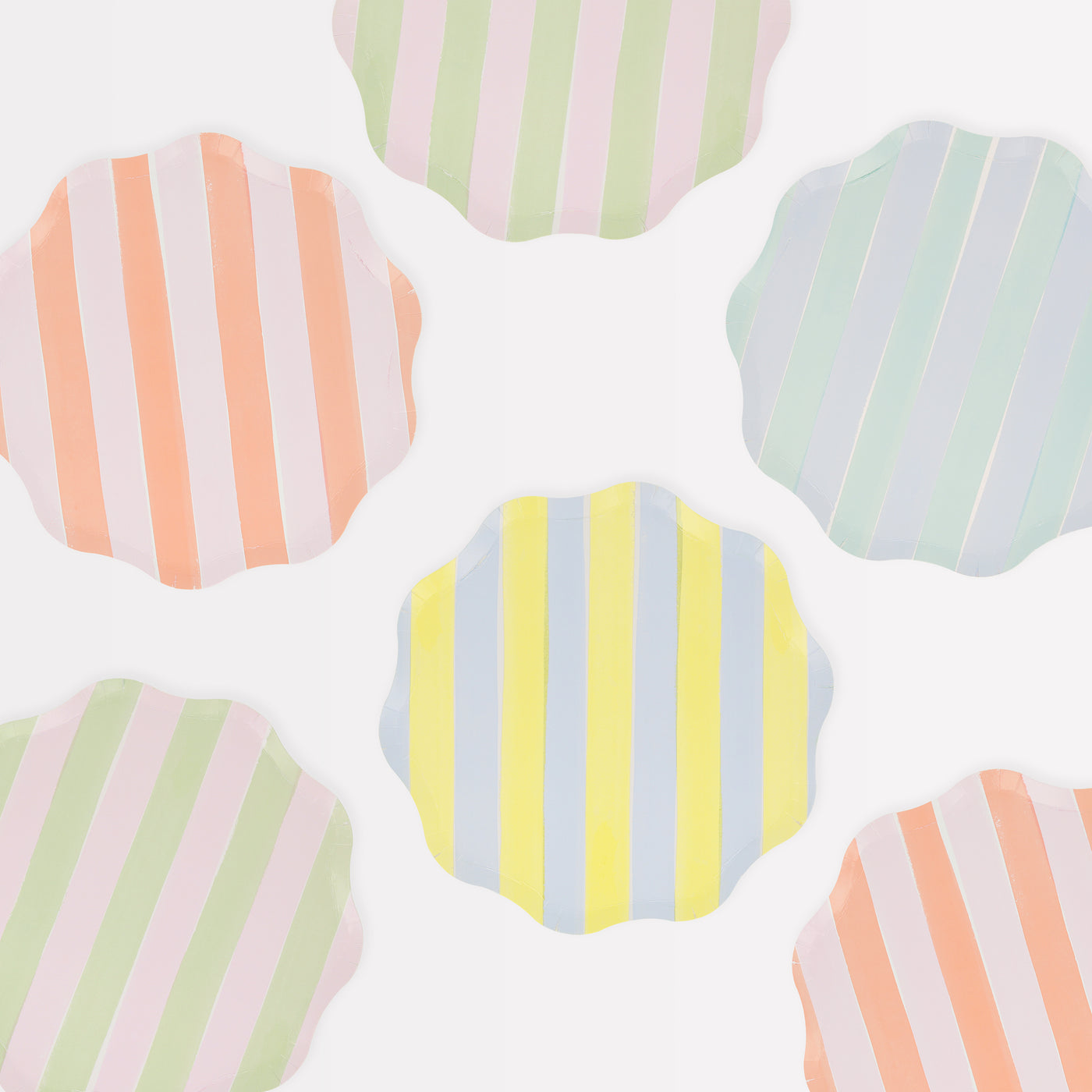 Pastel Stripe Side Plates