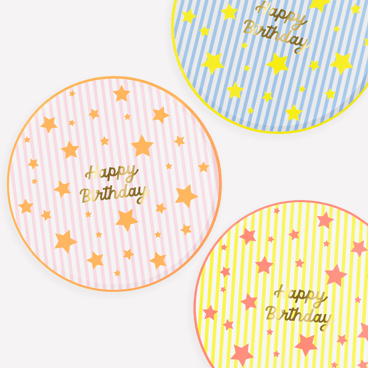 Bright Star Happy Birthday Dinner Plates