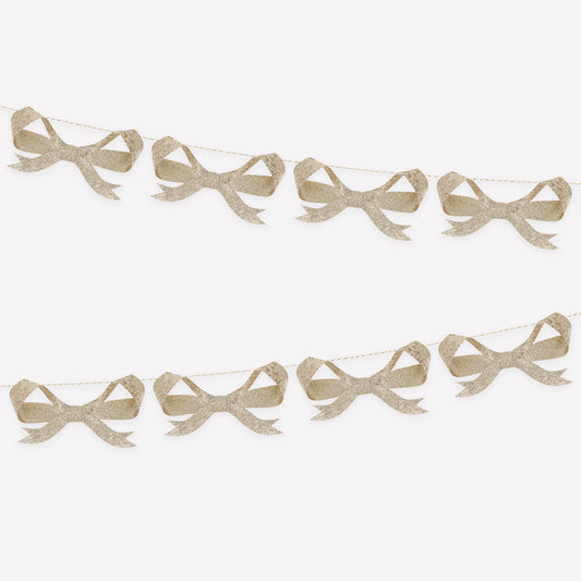 Glitter Bow Garland