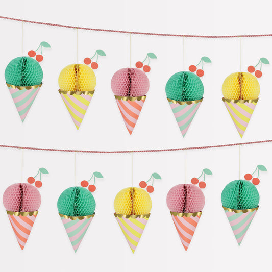Meri Meri Honeycomb Ice Cream Garland