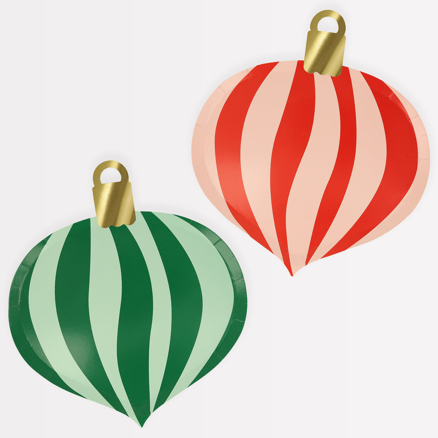 Striped Ornament Plates (x 8)