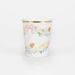 Elegant Floral Cups