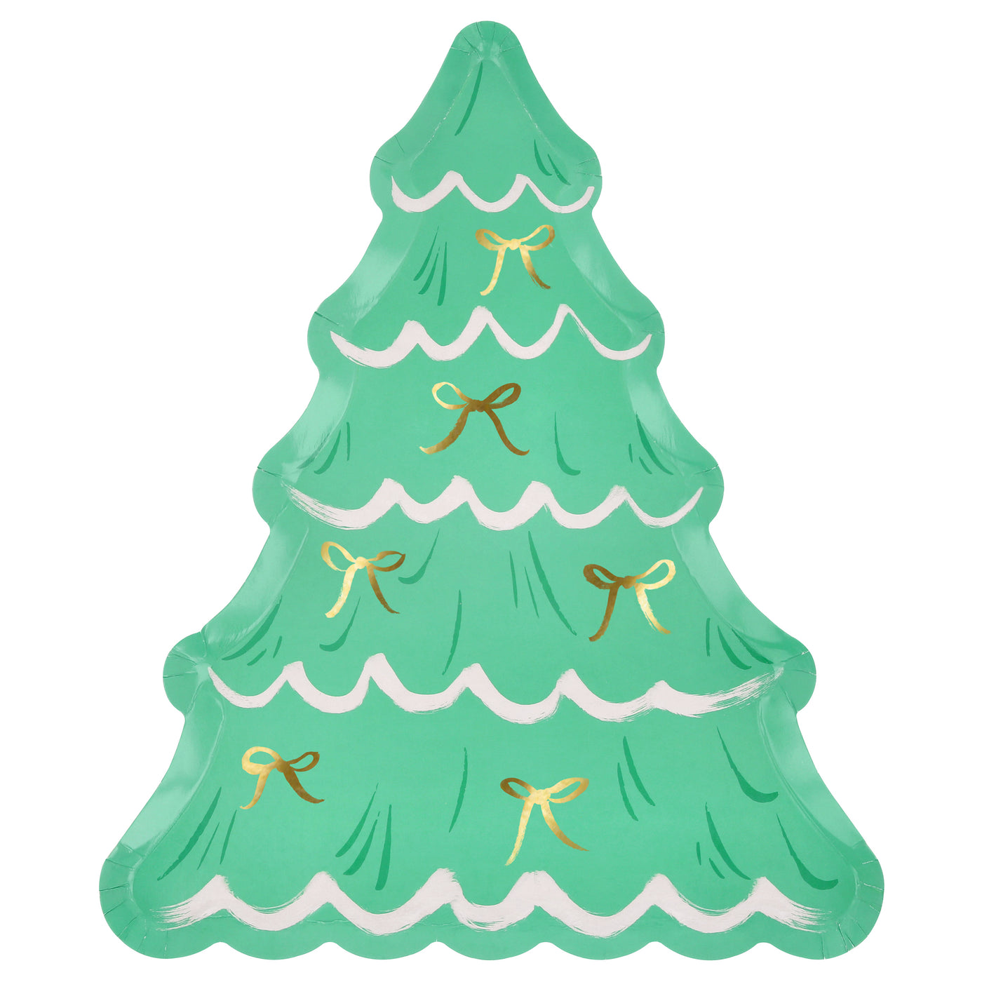 Christmas Trees With Bows Plates
