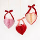 Honeycomb Bow Heart Decorations
