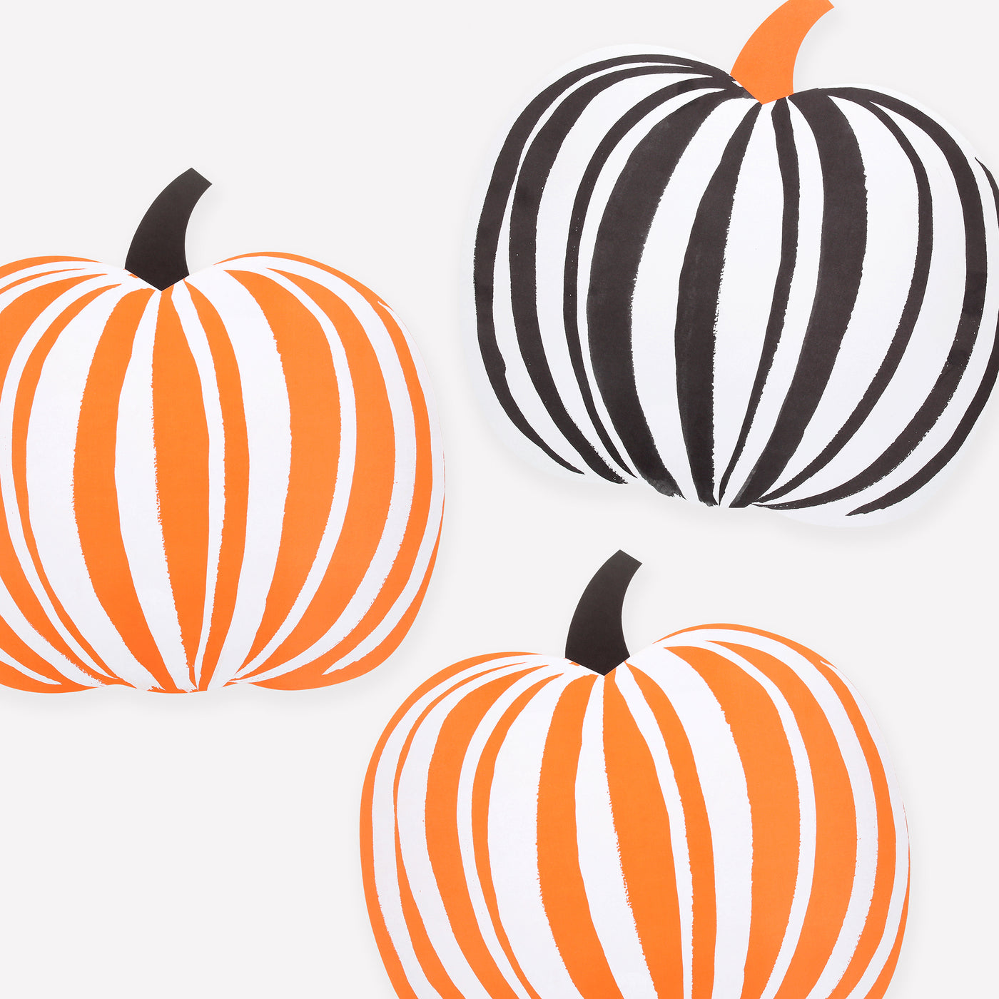 Stripe Pumpkin Paper Placemats