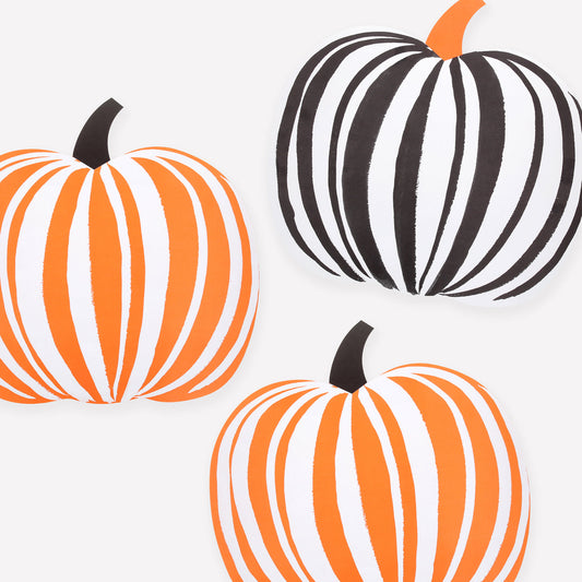 Stripe Pumpkin Paper Placemats
