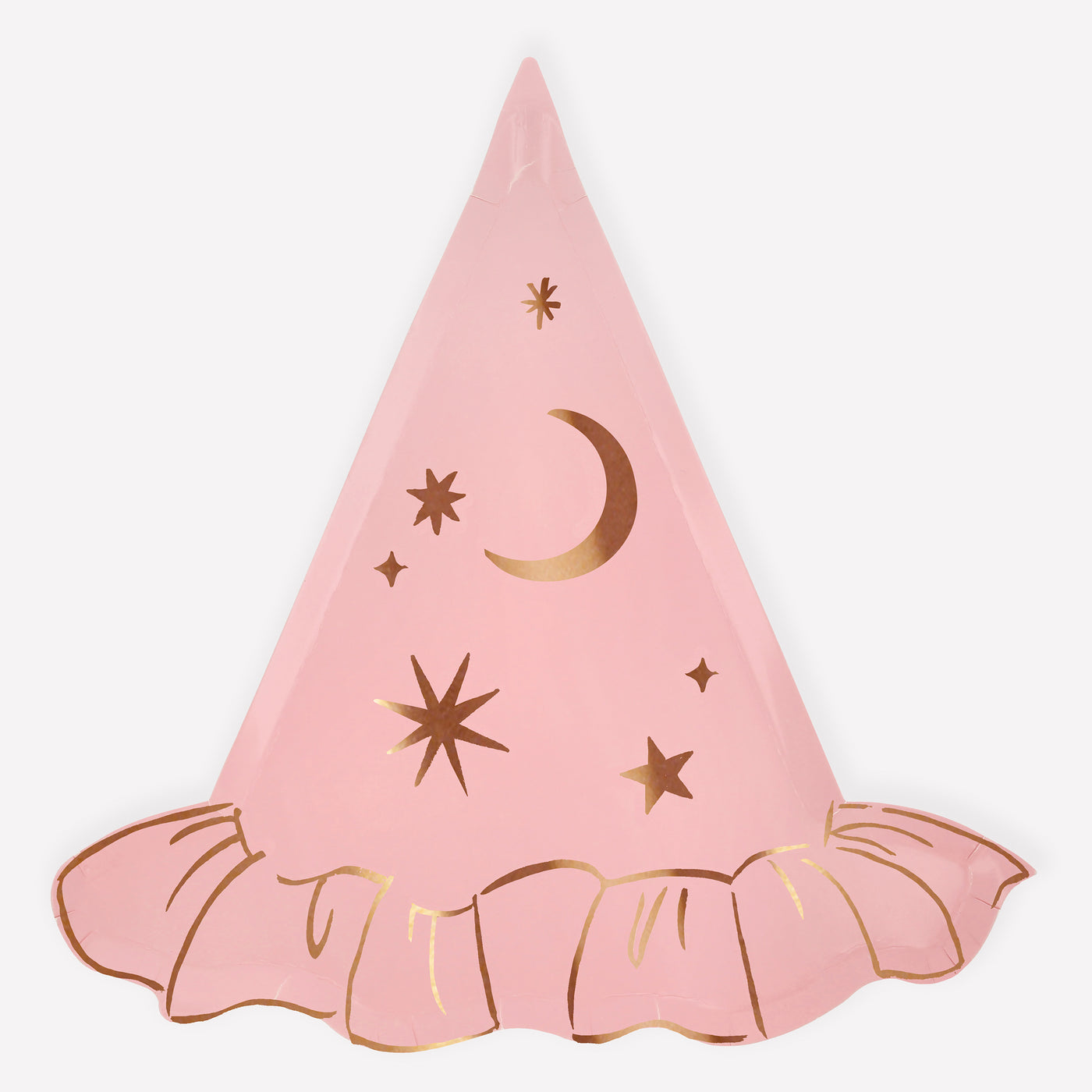Pink Witch Hat Halloween Plates