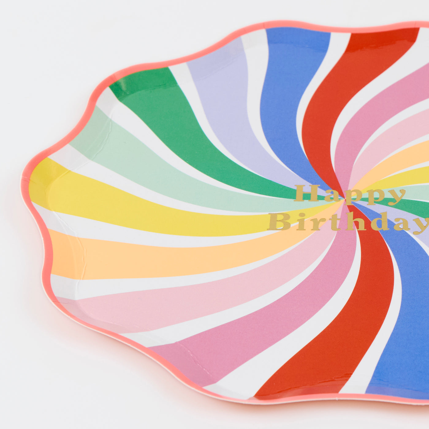 Rainbow Swirl Happy Birthday Side Plates
