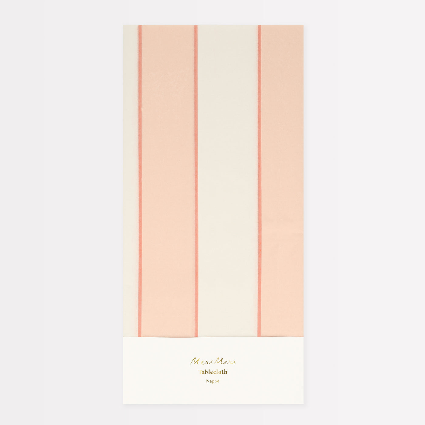 Peach Striped Tablecloth