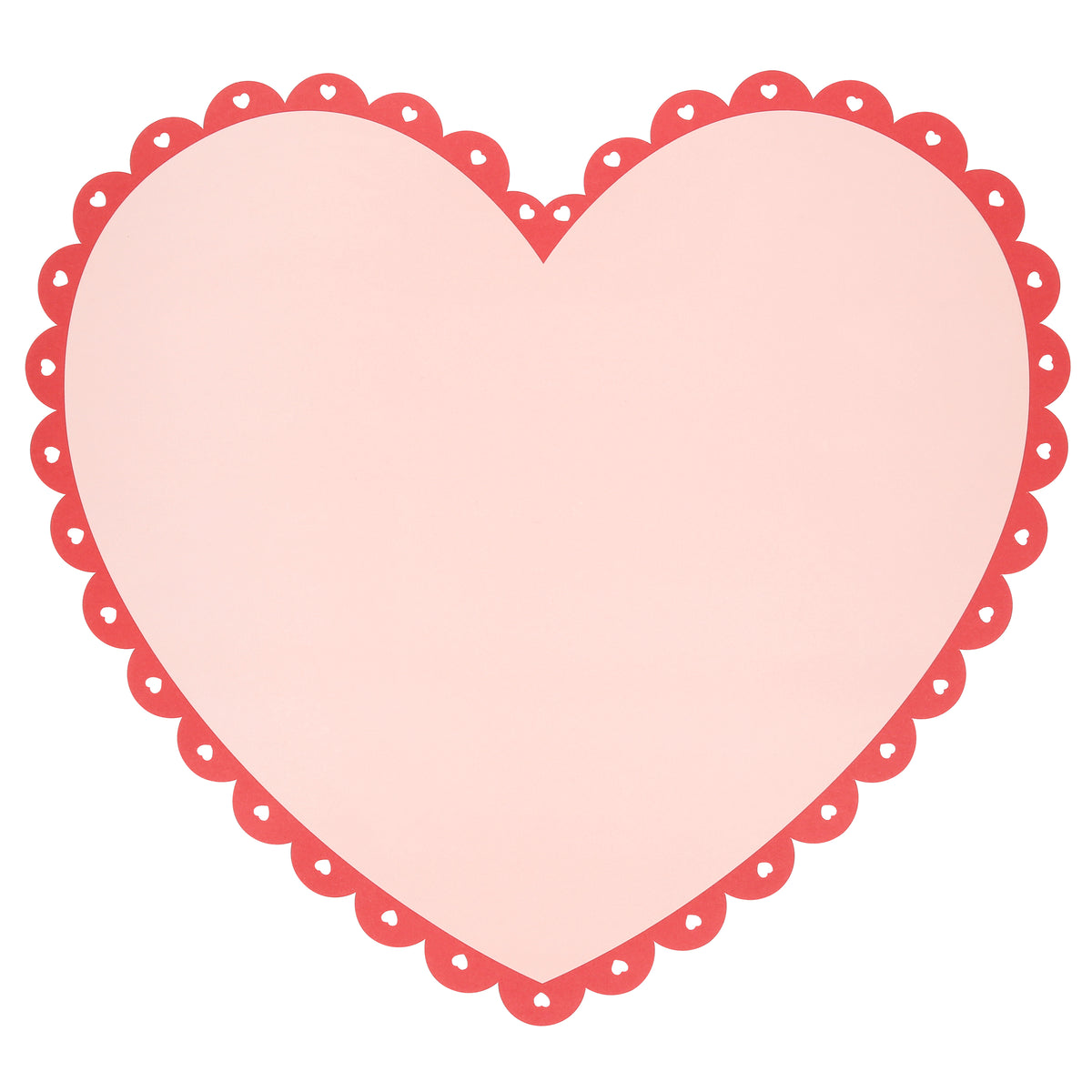 Scalloped Heart Paper Placemats (x12)