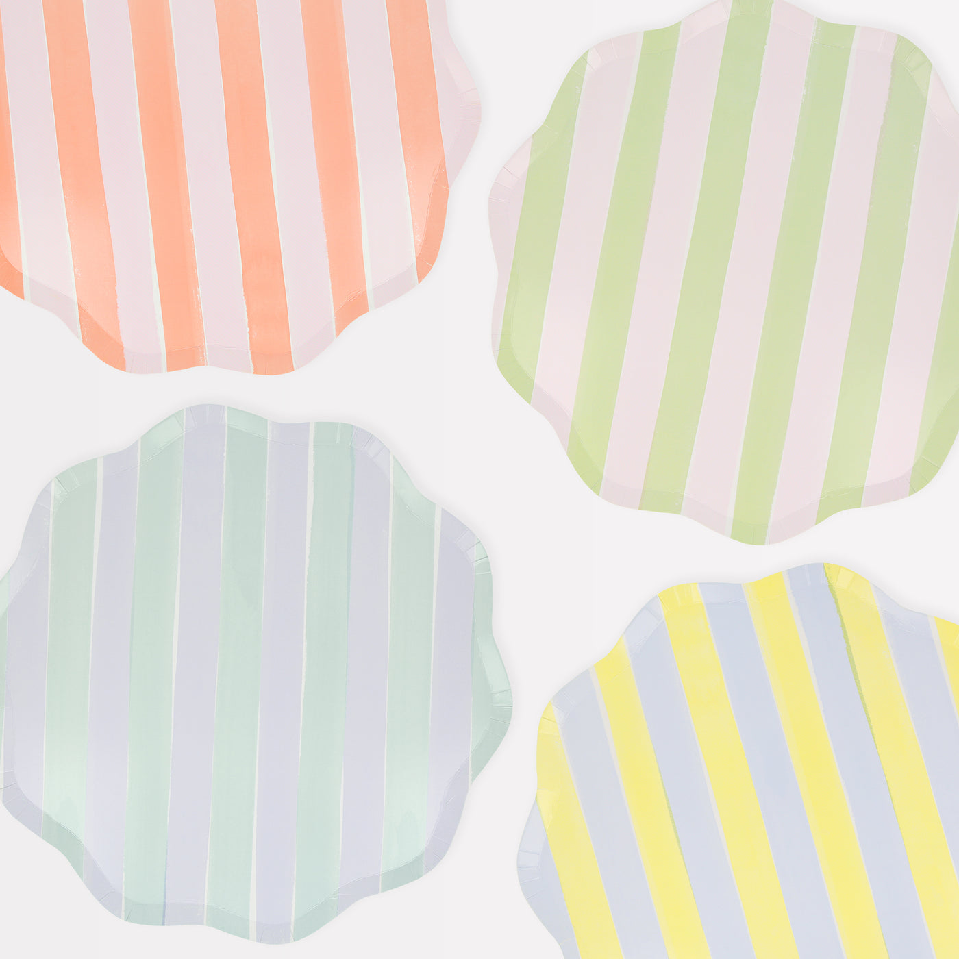 Pastel Stripe Dinner Plates