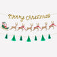 Santa, Sleigh & Reindeer Garland Set