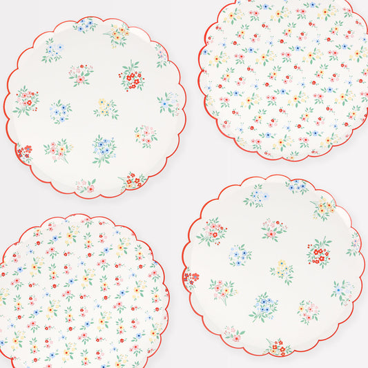 Ditsy Posy Scalloped Side Plates