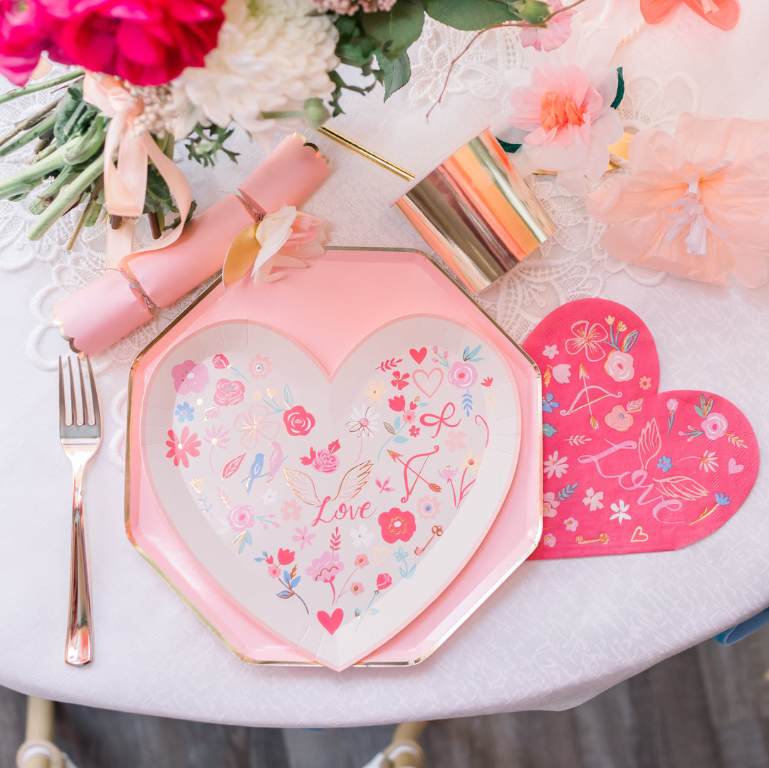 Valentine's Heart Shaped Napkins