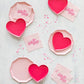 Haute Pink Heart Shaped Plates