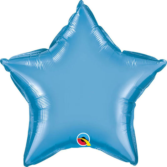 Chrome Blue Star Foil Balloon