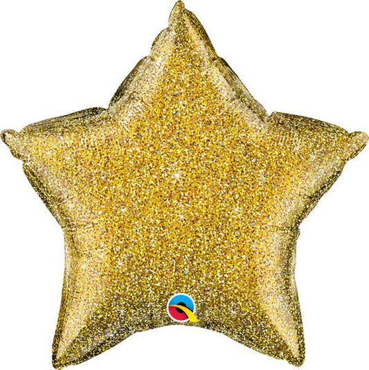 Glittergraphic Gold Star Foil Balloon