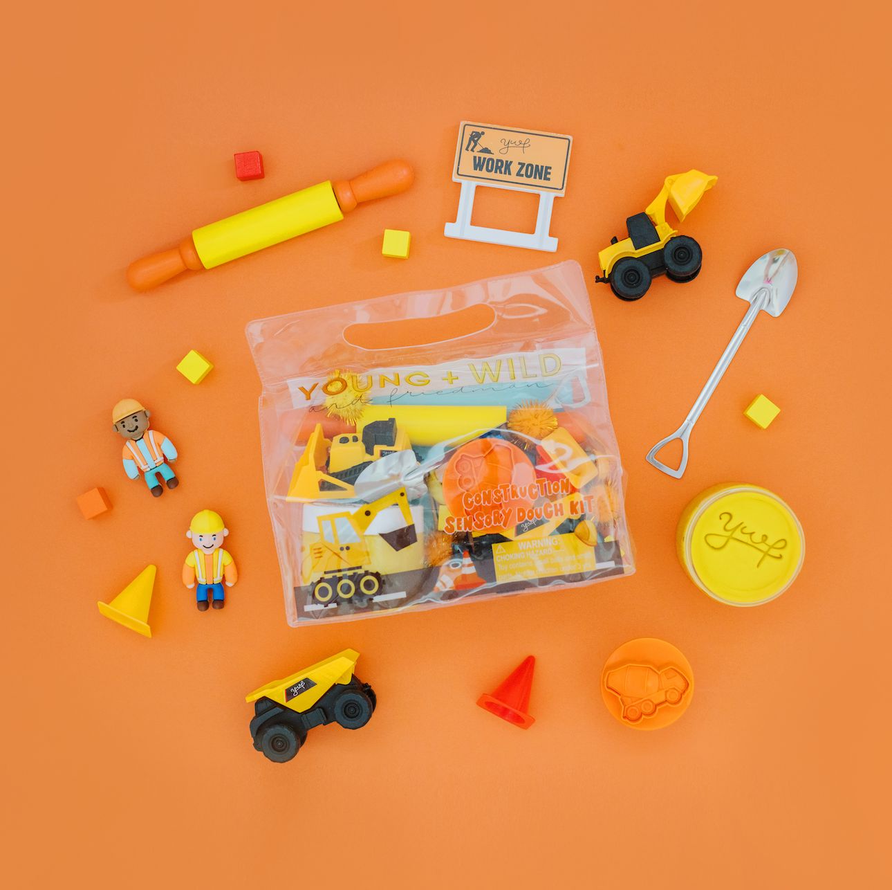 Construction Sensory Dough Bag