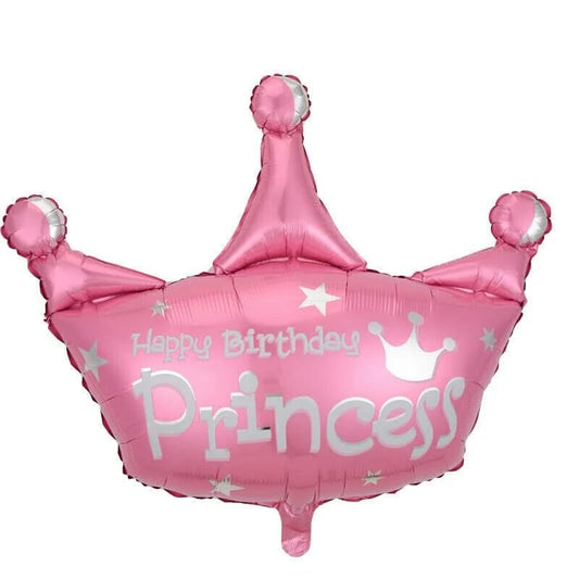 Happy Birthday Princess Crown Foil Balloon