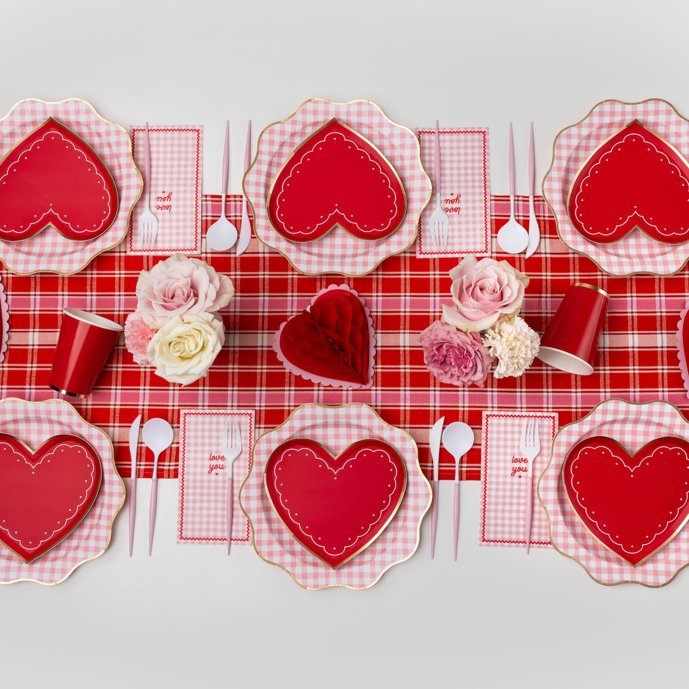 Elegant Valentine Heart Shaped Plates