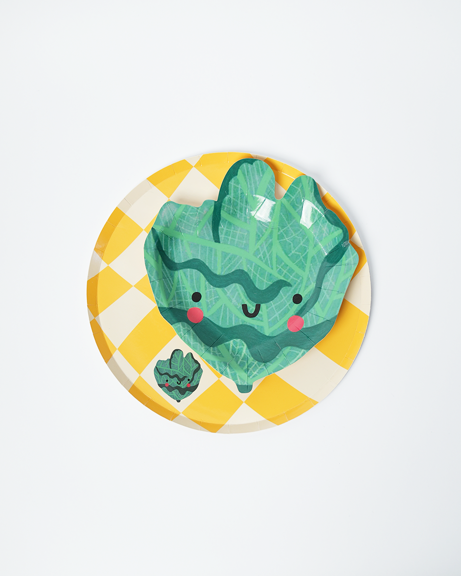Little Chef Checkered Paper Plates