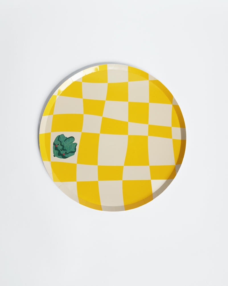 Little Chef Checkered Paper Plates