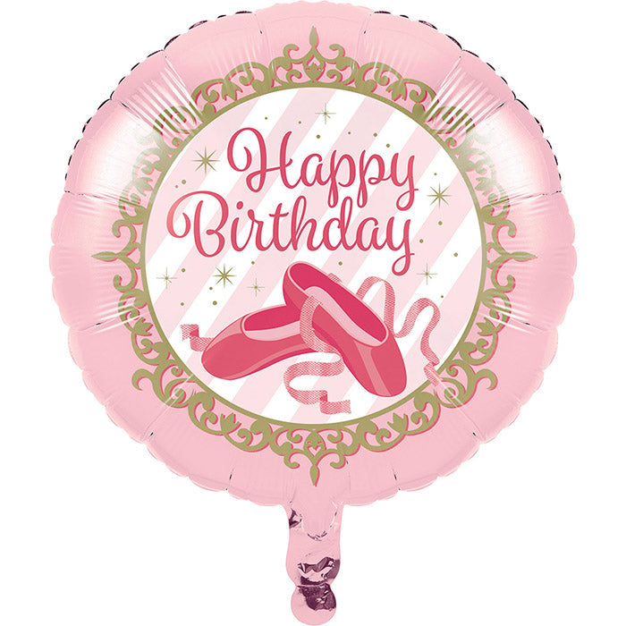 Ballet Shoes Happy Birthday Foil Balloon