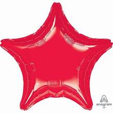 Jumbo Metallic Red Star Foil Balloon