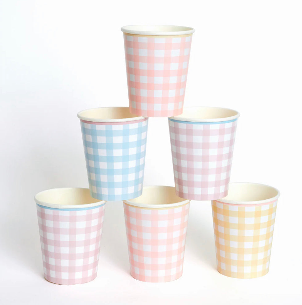 Gingham Small Tumbler Cups