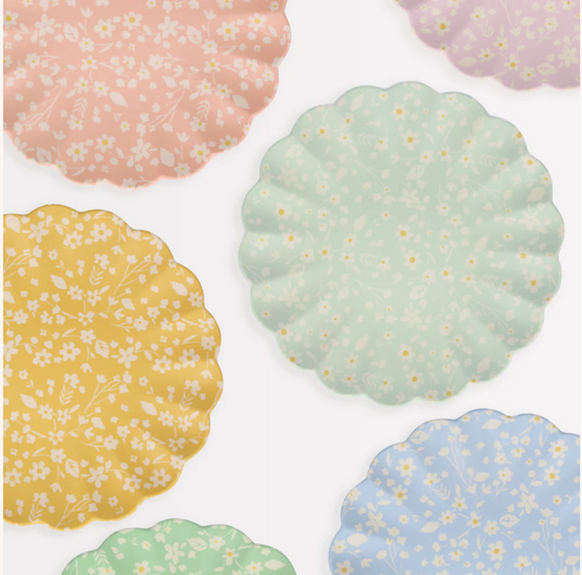 Floral Reusable Bamboo Large Plate