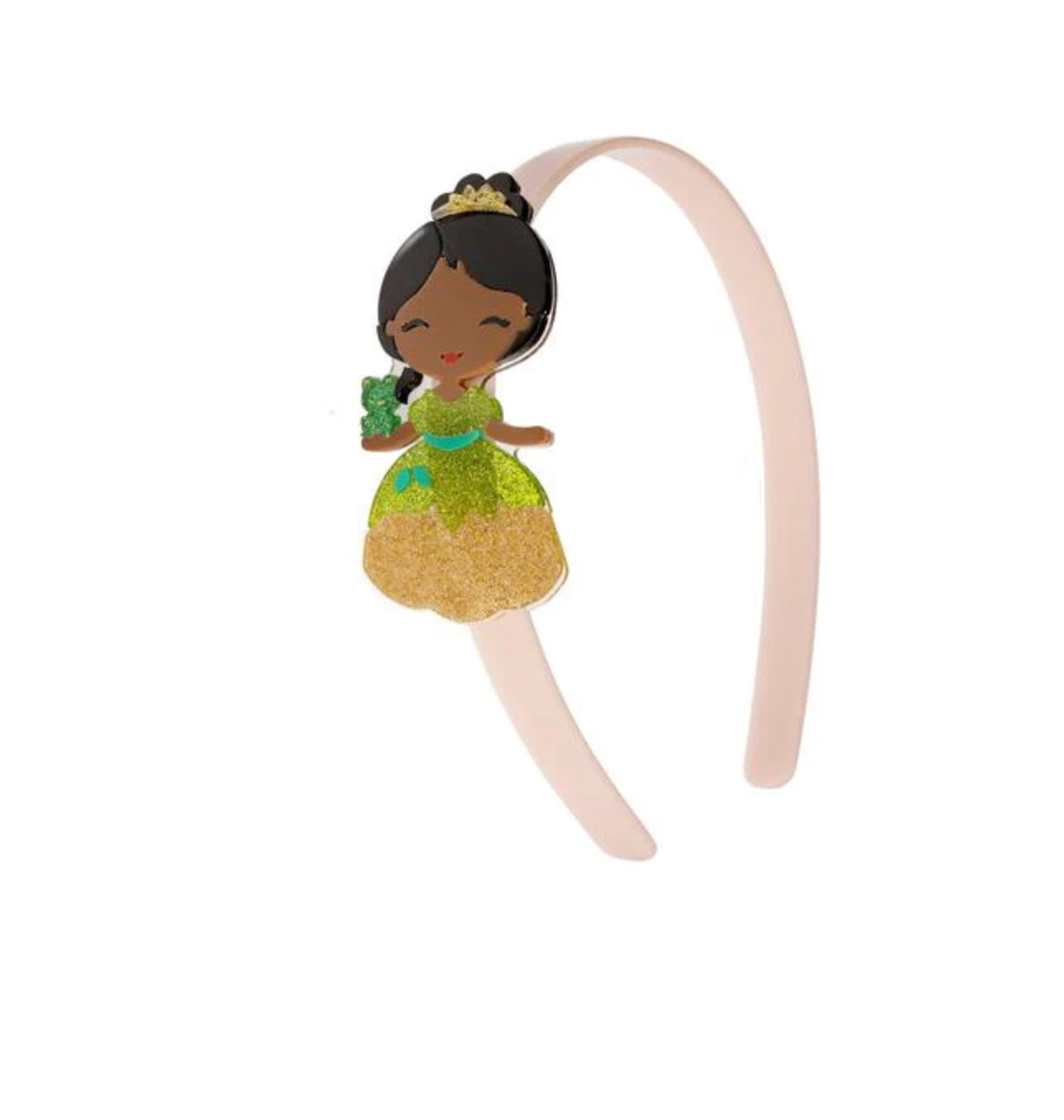 Cute Doll Tiana Glitter Green Dress Headband